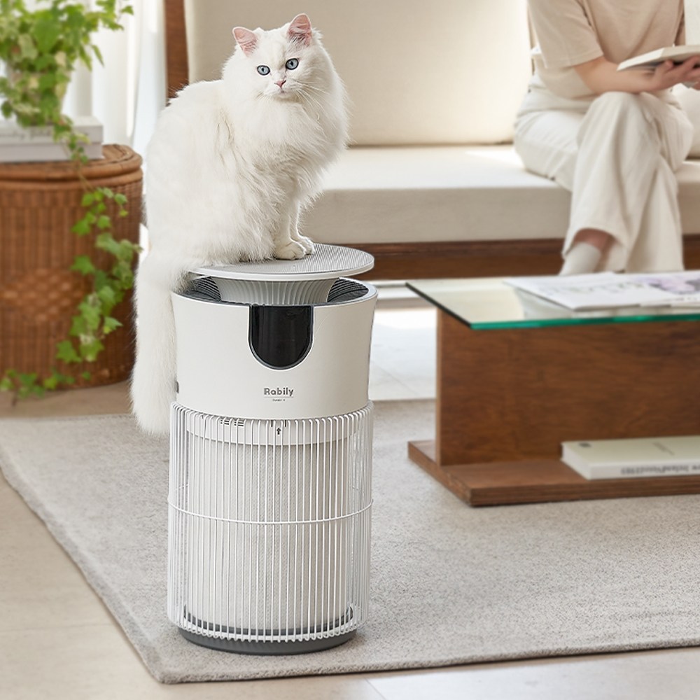 라빌리 펫 공기청정기 반려동물 냄새 털 제거 HEPA 3단계 필터 UVC 살균 음이온